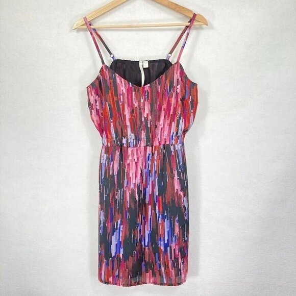 LC Lauren Conrad Dresses & Skirts - LC Lauren Conrad Sweetheart Neckline Spaghetti Strap Abstract Mini Dress 8
